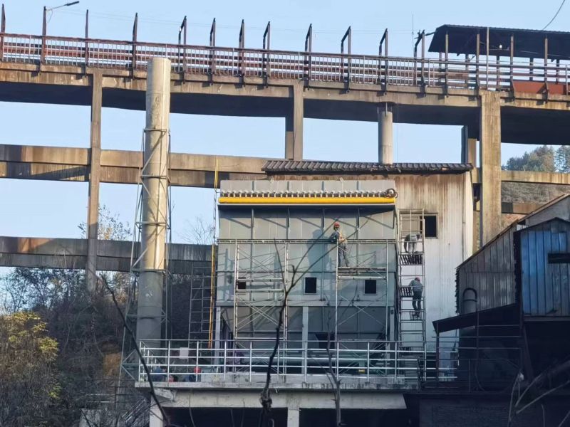 寶雞礦山礦石破碎線除塵器安裝施工案例